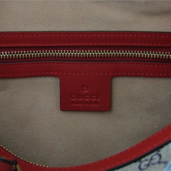 New Gucci Blue Bloom GG Coated Canvas Small Boston Bag Handbag 4052 42 - Picture 9 of 11